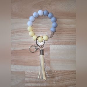 Silicone Bead Keychain Bracelet